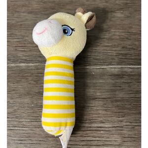 Garanimals Yellow and While Striped Giraffe Hand Rattle‎ Plush